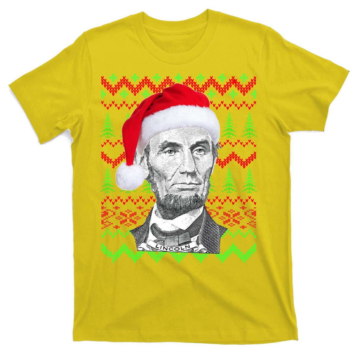 Abraham Lincoln Ugly Christmas Sweater T-Shirt product image 3