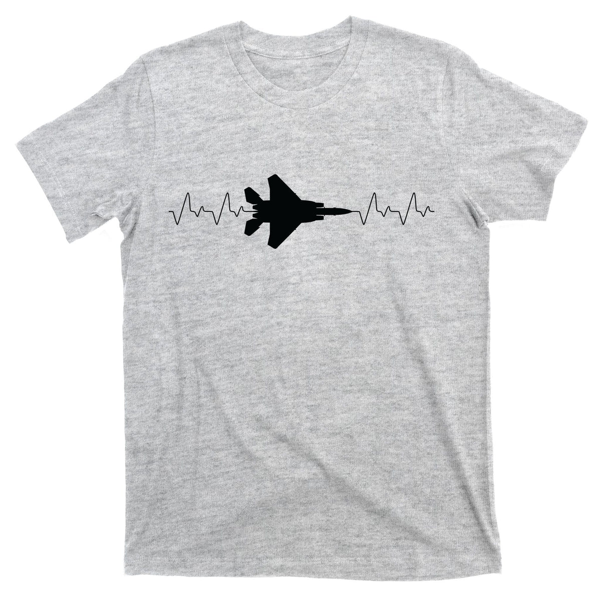Airplane Pilot Air force Heartbeat T-Shirt product image 9