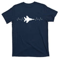 Airplane Pilot Air force Heartbeat T-Shirt product image 1