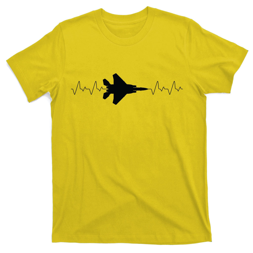 Airplane Pilot Air force Heartbeat T-Shirt product image 3