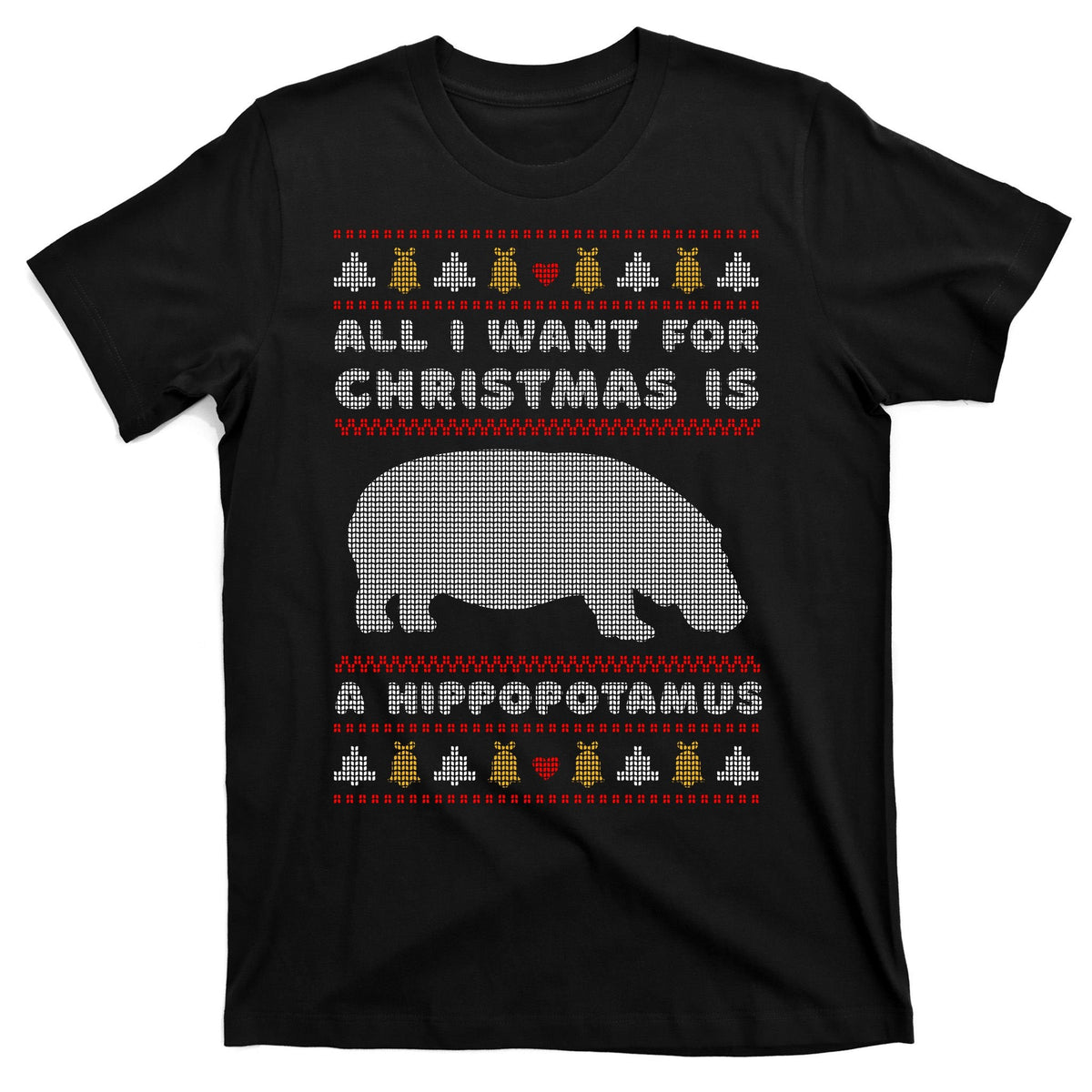 All I Want For Christmas Is A Hippopotamus Cute Ugly T-Shirt product image 7