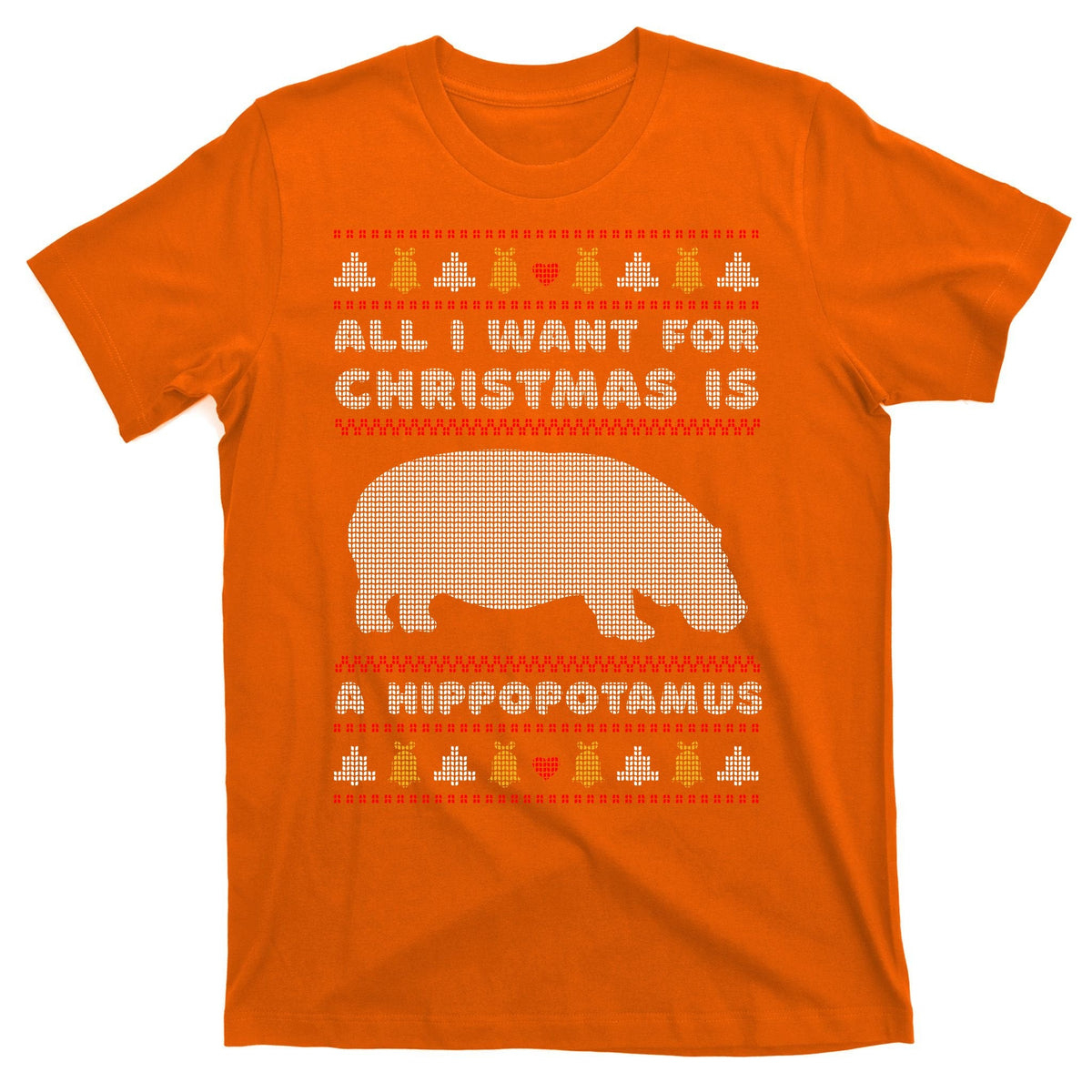 All I Want For Christmas Is A Hippopotamus Cute Ugly T-Shirt product image 5