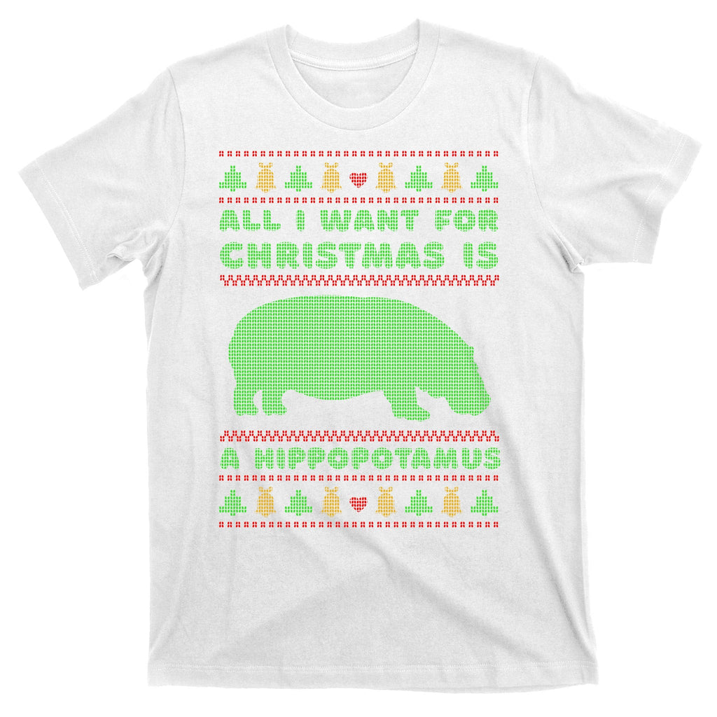 All I Want For Christmas Is A Hippopotamus Cute Ugly T-Shirt product image 11