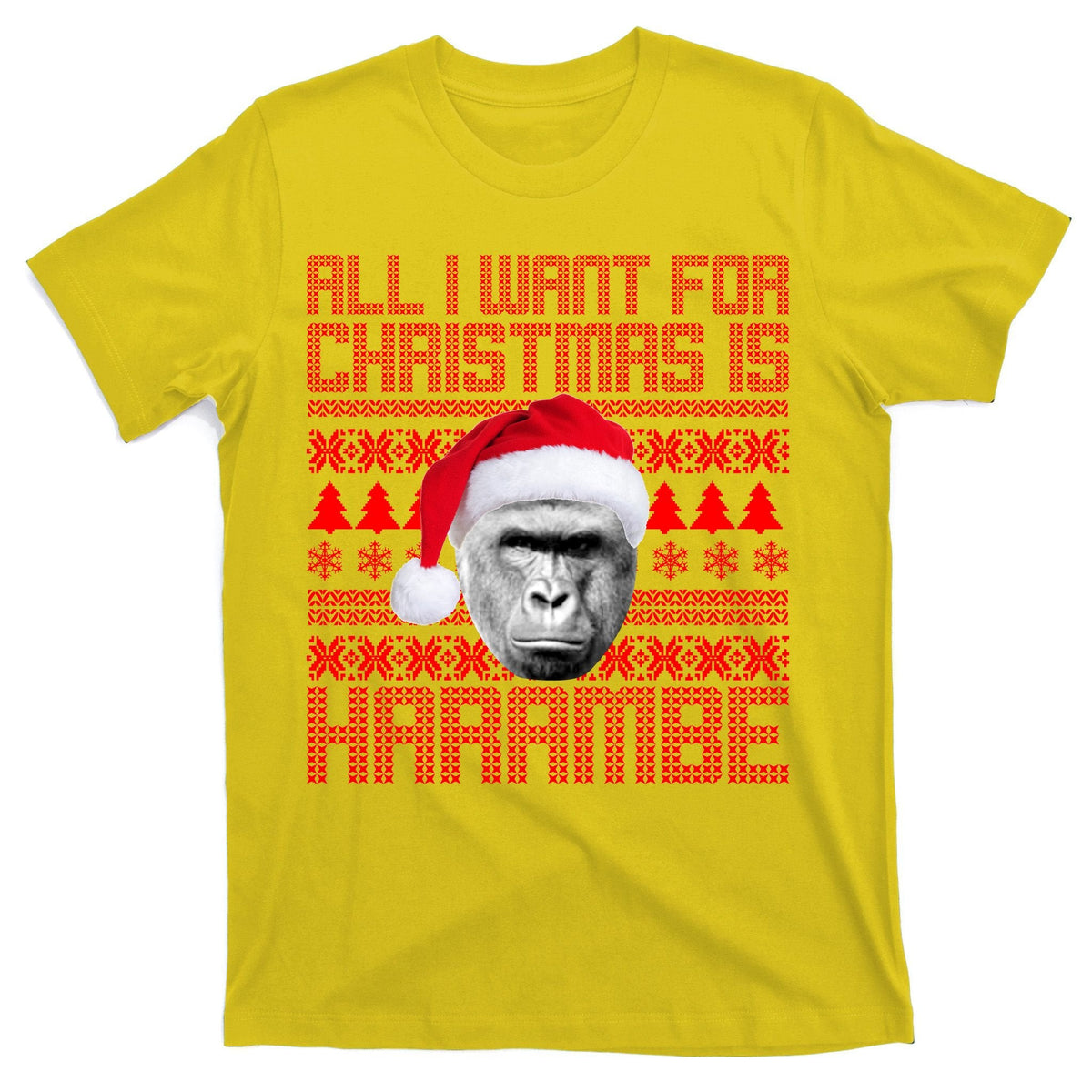 All I Want for Christmas is Harambe Ugly Sweater Design product image 3