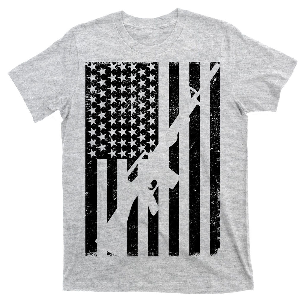 AR-15 Gun Vintage American Flag T-Shirt product image 9