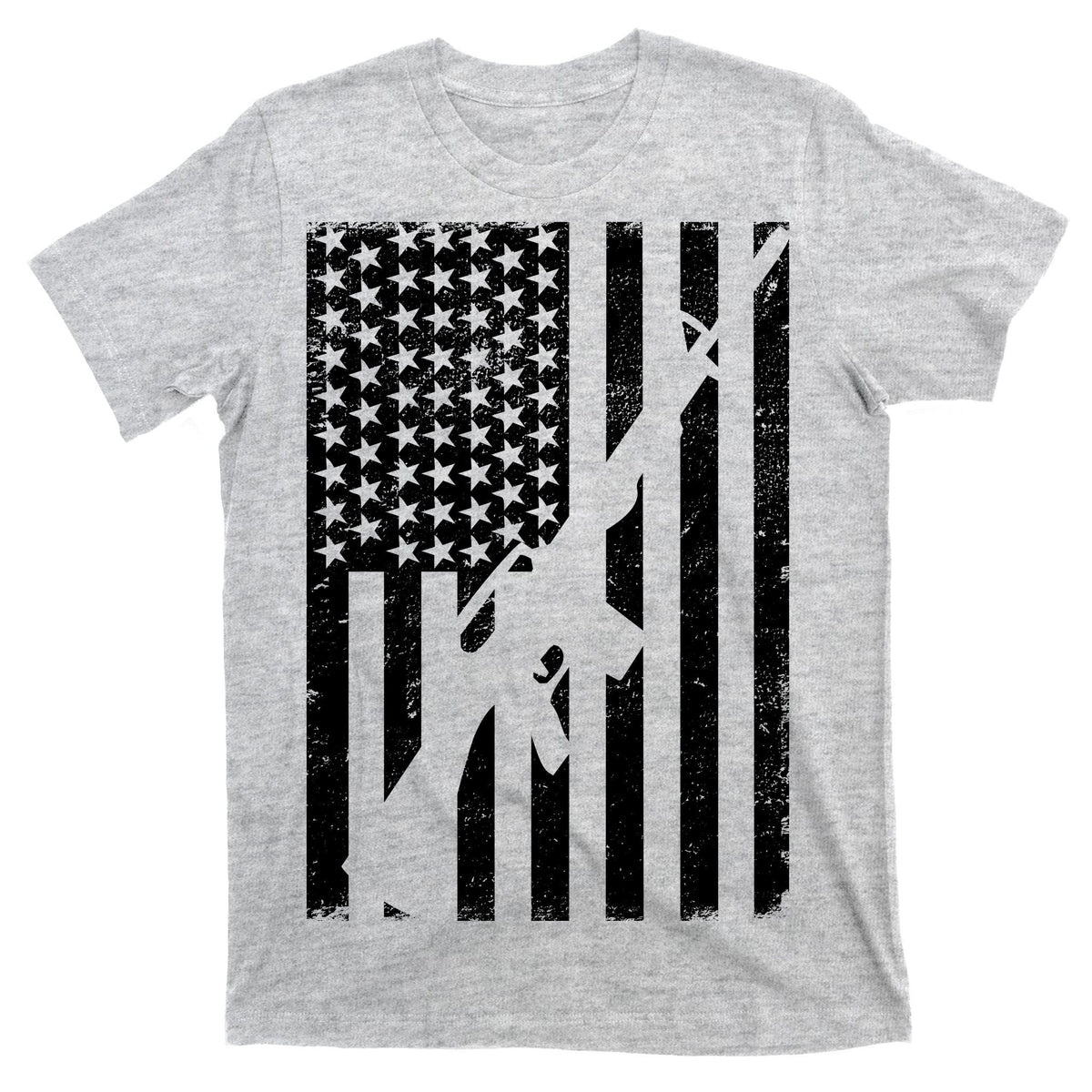 AR-15 Gun Vintage American Flag T-Shirt product image 9