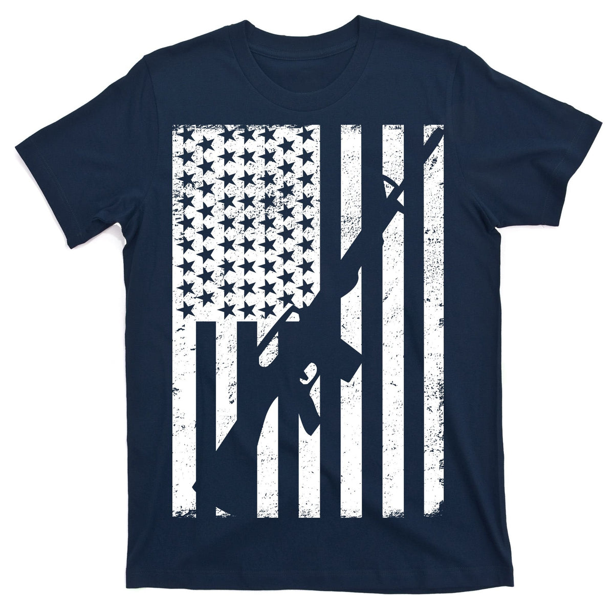 AR-15 Gun Vintage American Flag T-Shirt product image 1