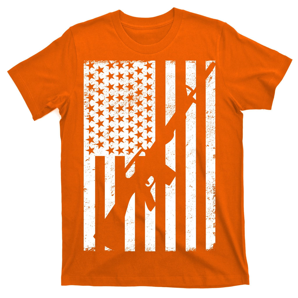 AR-15 Gun Vintage American Flag T-Shirt product image 5
