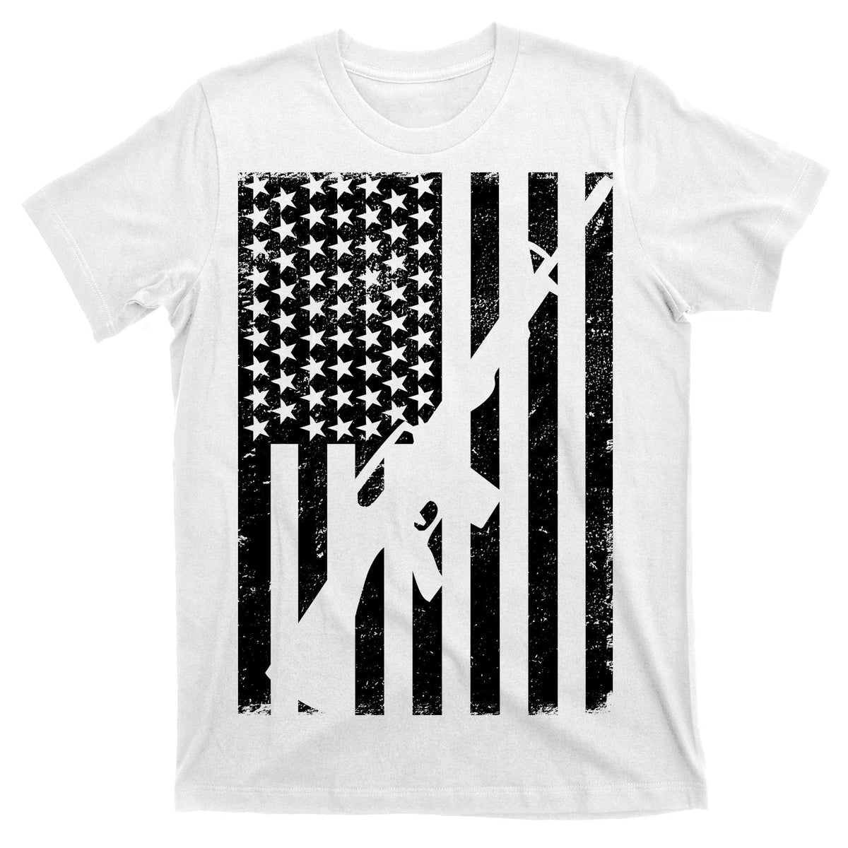 AR-15 Gun Vintage American Flag T-Shirt product image 11