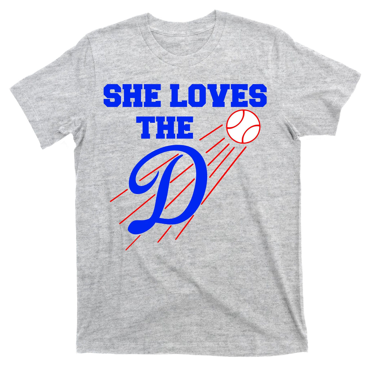 Baseball She Loves The D Los Angeles T-Shirt product image 9