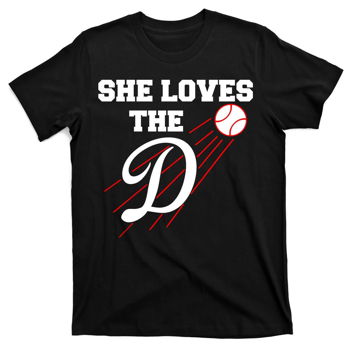 Baseball She Loves The D Los Angeles T-Shirt product image 7
