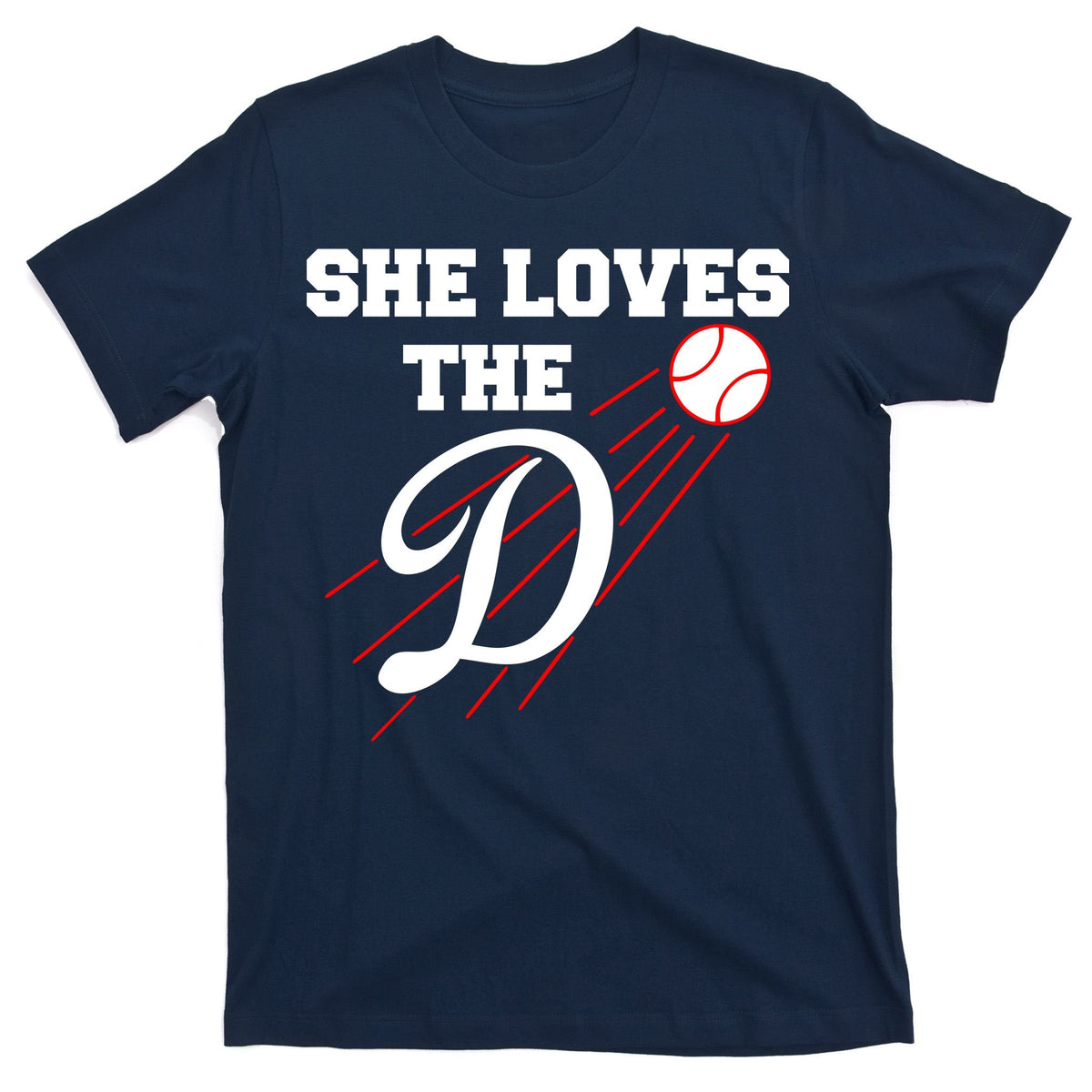 Baseball She Loves The D Los Angeles T-Shirt product image 1