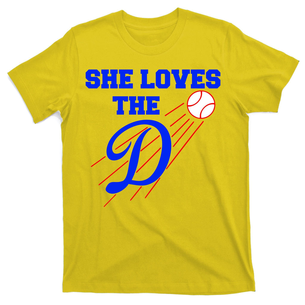 Baseball She Loves The D Los Angeles T-Shirt product image 3