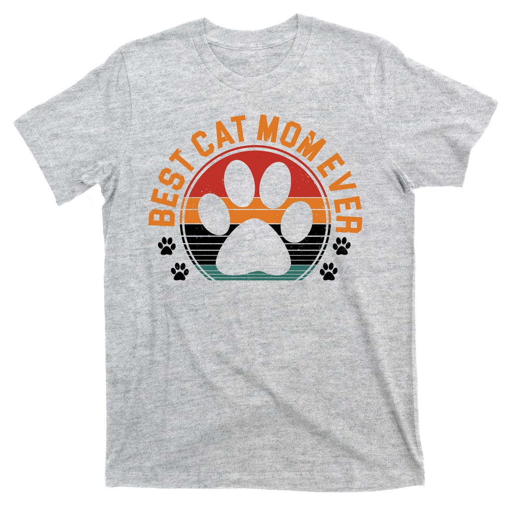 Best Cat Mom Ever Retro Sunset T-Shirt product image 9