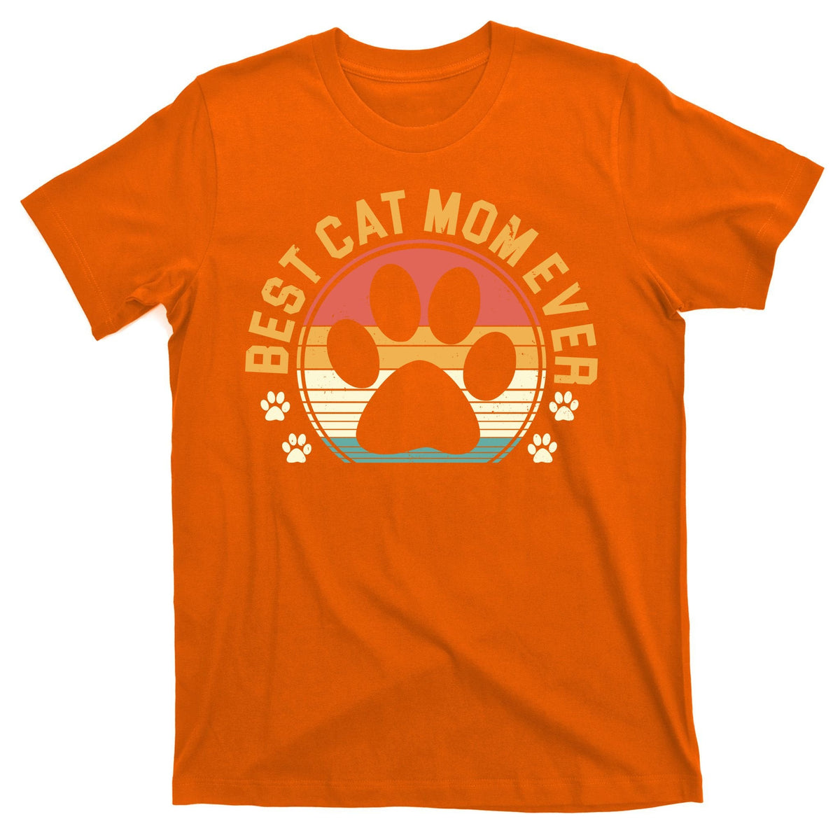 Best Cat Mom Ever Retro Sunset T-Shirt product image 5