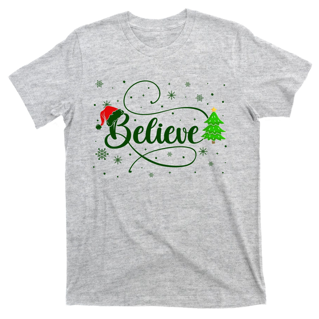 Believe Christmas Santa Holiday T-Shirt product image 9