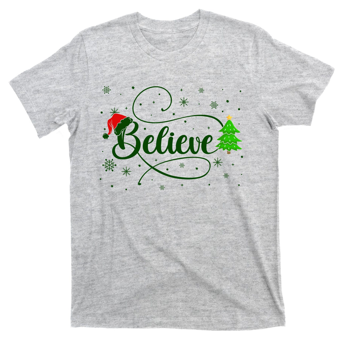 Believe Christmas Santa Holiday T-Shirt product image 9