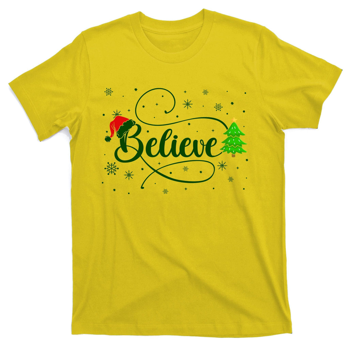 Believe Christmas Santa Holiday T-Shirt product image 3