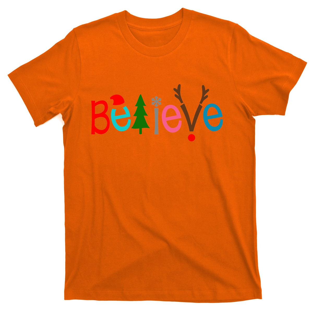Believe Christmas Spirit Festive T-Shirt product image 5