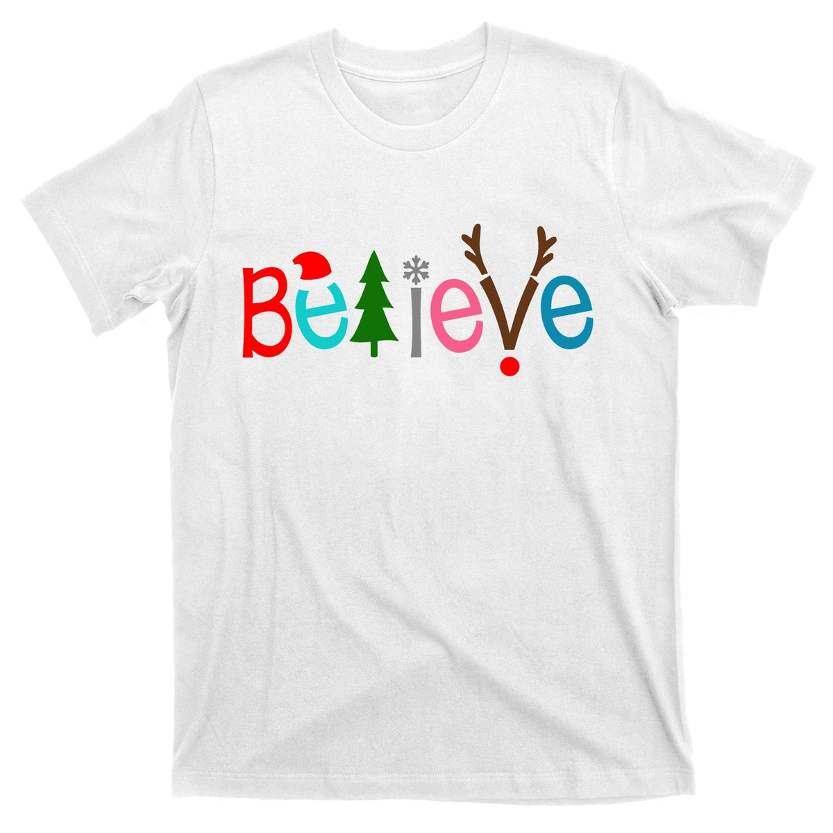 Believe Christmas Spirit Festive T-Shirt product image 11