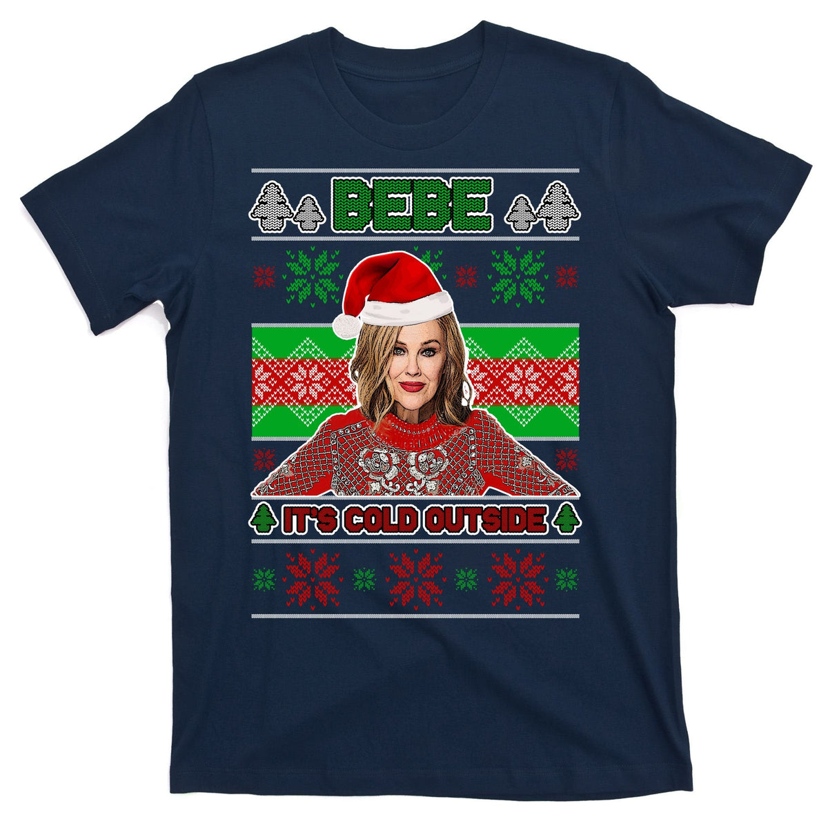 Bebe It's Cold Outside Ugly Christmas Sweater T-Shirt product image 1