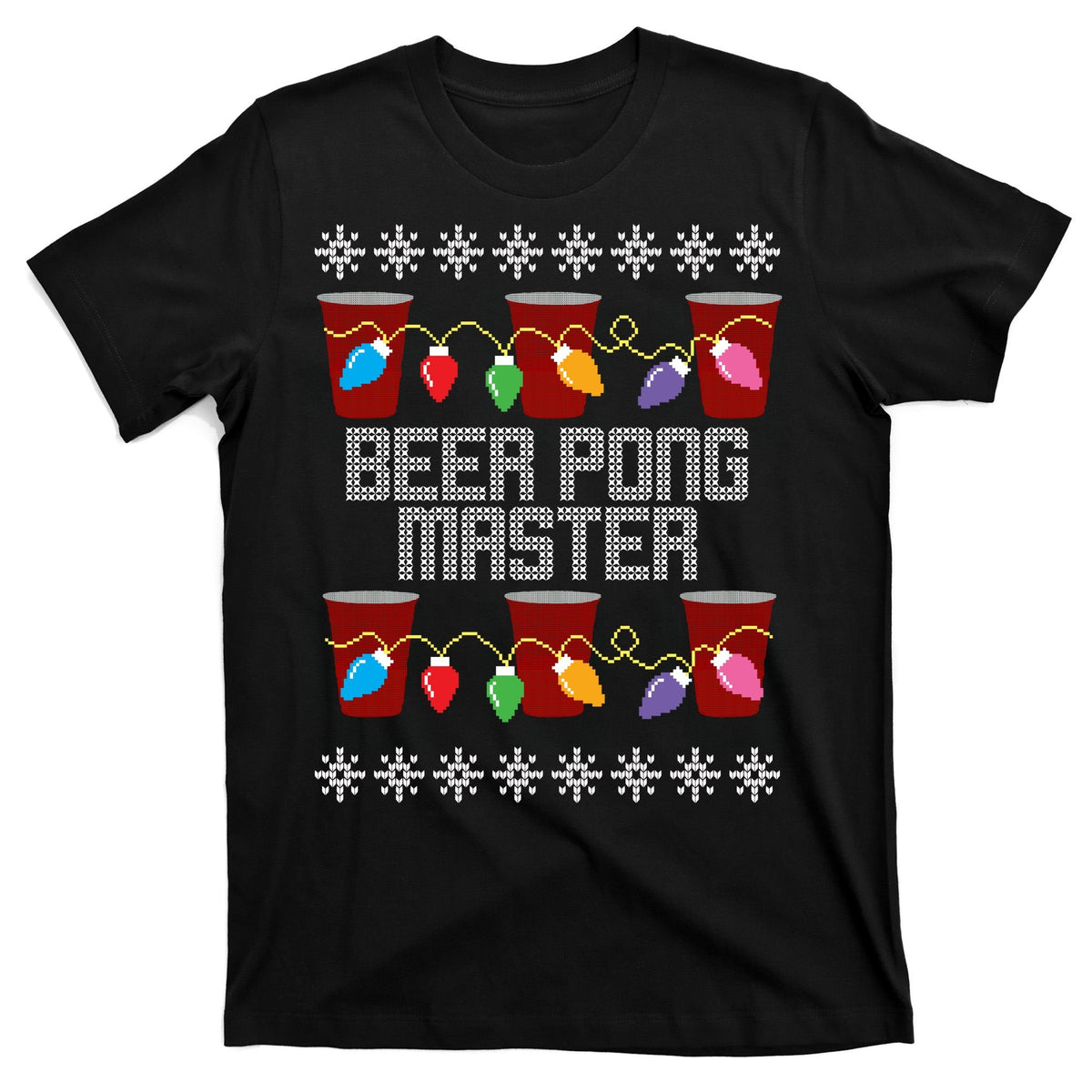 Beer Pong Master Ugly Christmas Sweater T-Shirt product image 7