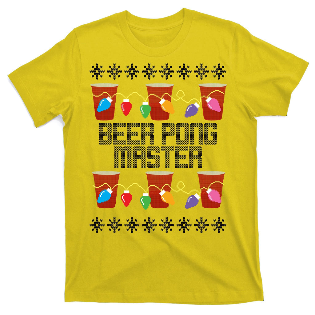 Beer Pong Master Ugly Christmas Sweater T-Shirt product image 3