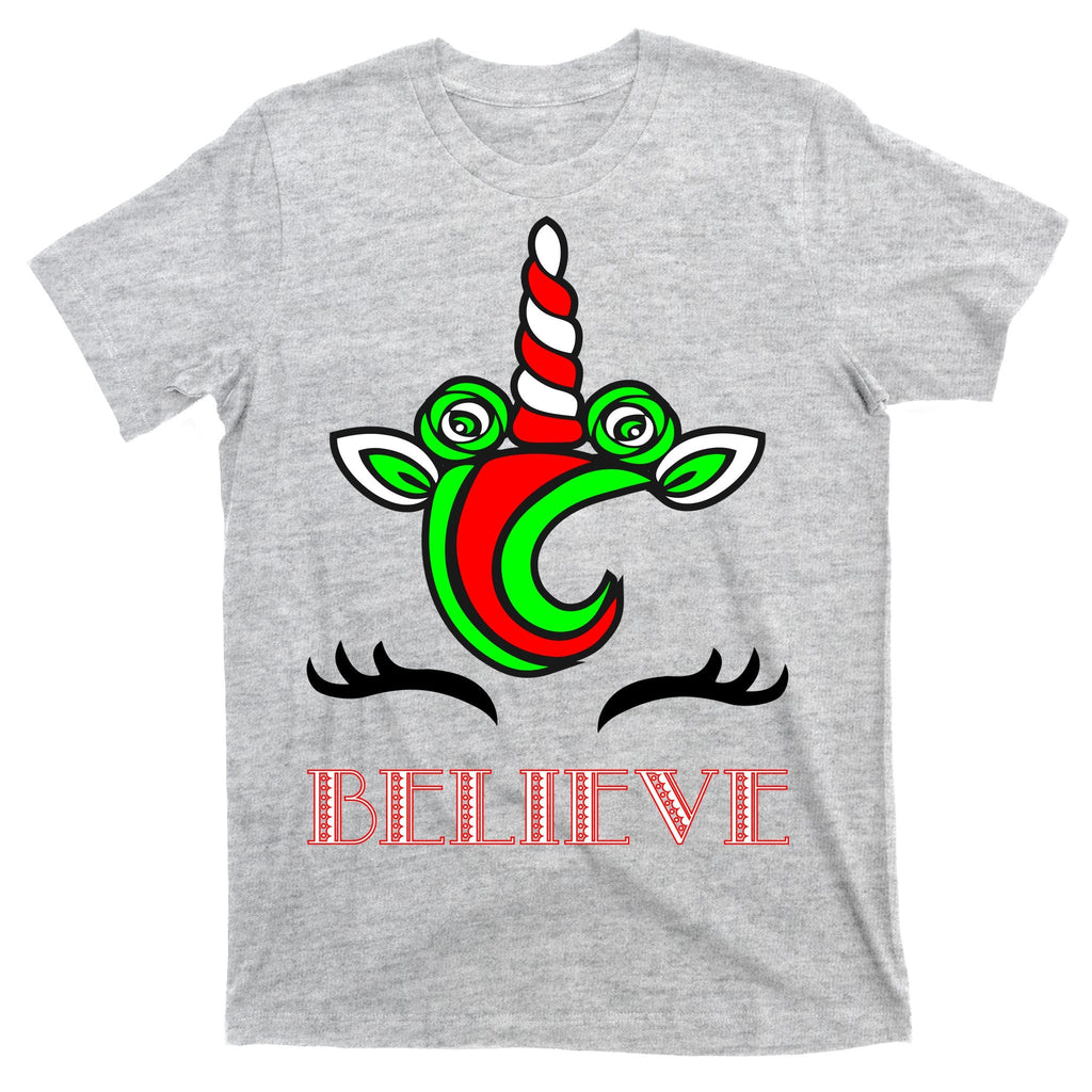 Believe Unicorn Christmas T-Shirt product image 9