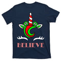 Believe Unicorn Christmas T-Shirt product image 1