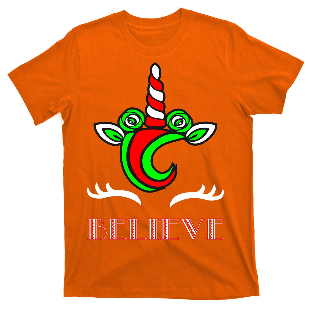 Believe Unicorn Christmas T-Shirt product image 5