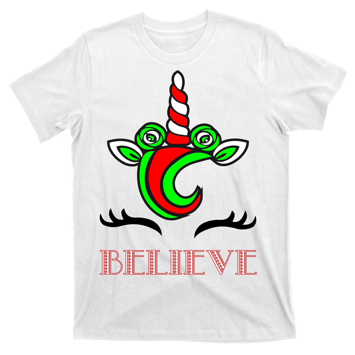 Believe Unicorn Christmas T-Shirt product image 11