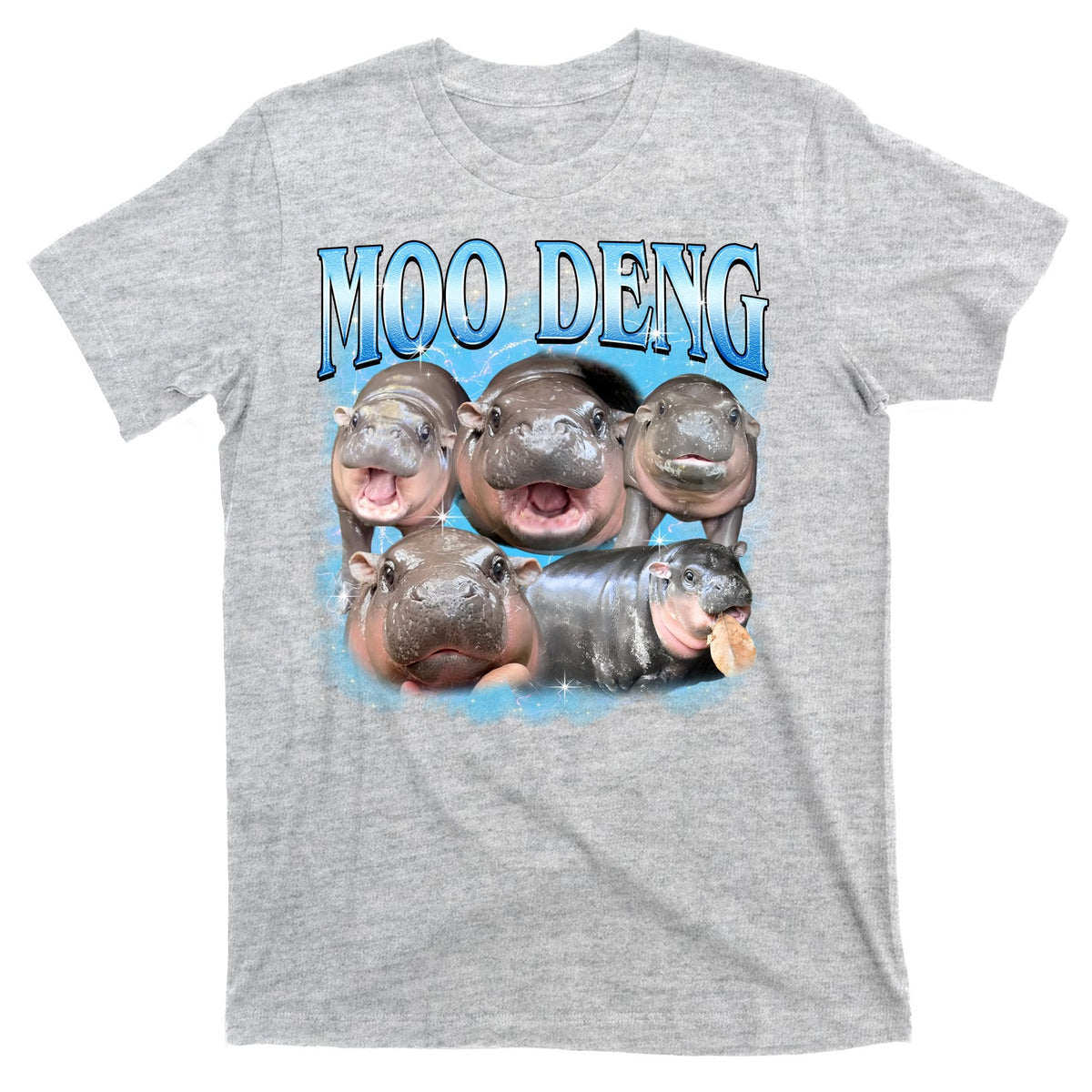 Blue Moo Deng Meme Hippo Funny T-Shirt product image 9