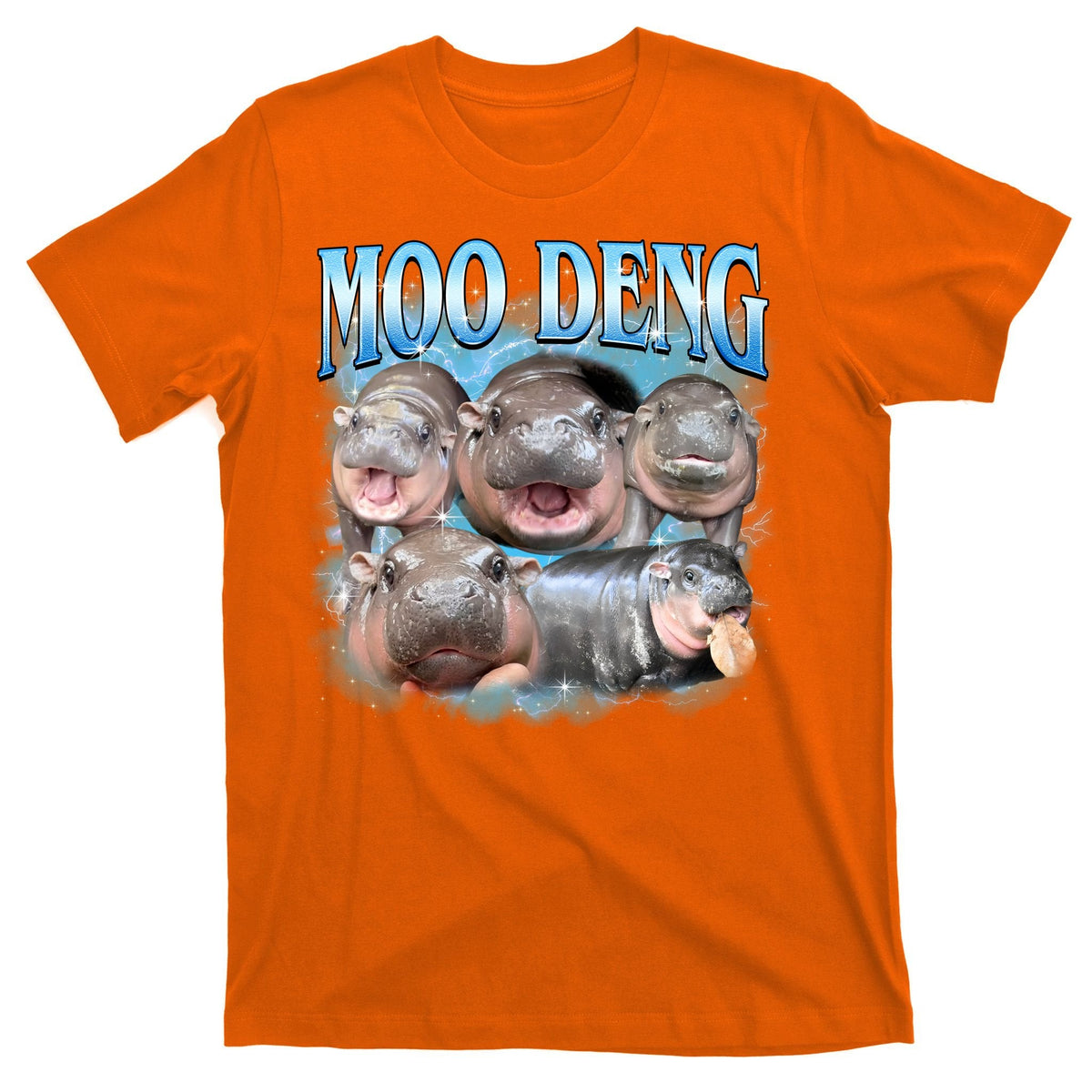 Blue Moo Deng Meme Hippo Funny T-Shirt product image 5