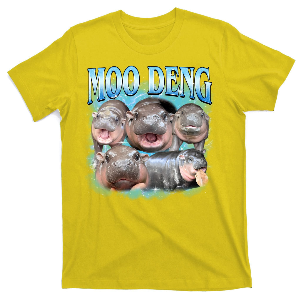 Blue Moo Deng Meme Hippo Funny T-Shirt product image 3