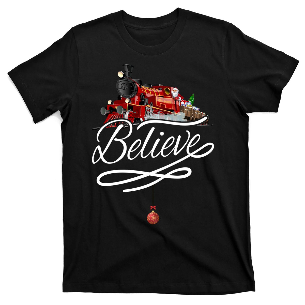 Believe Polar Express Christmas Holiday Train T-Shirt product image 7