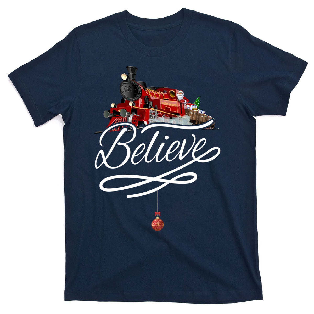 Believe Polar Express Christmas Holiday Train T-Shirt product image 1