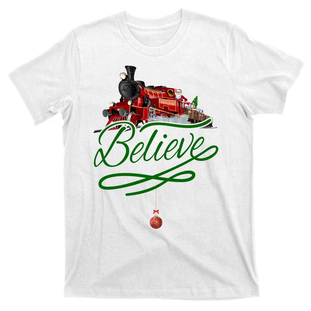 Believe Polar Express Christmas Holiday Train T-Shirt product image 11