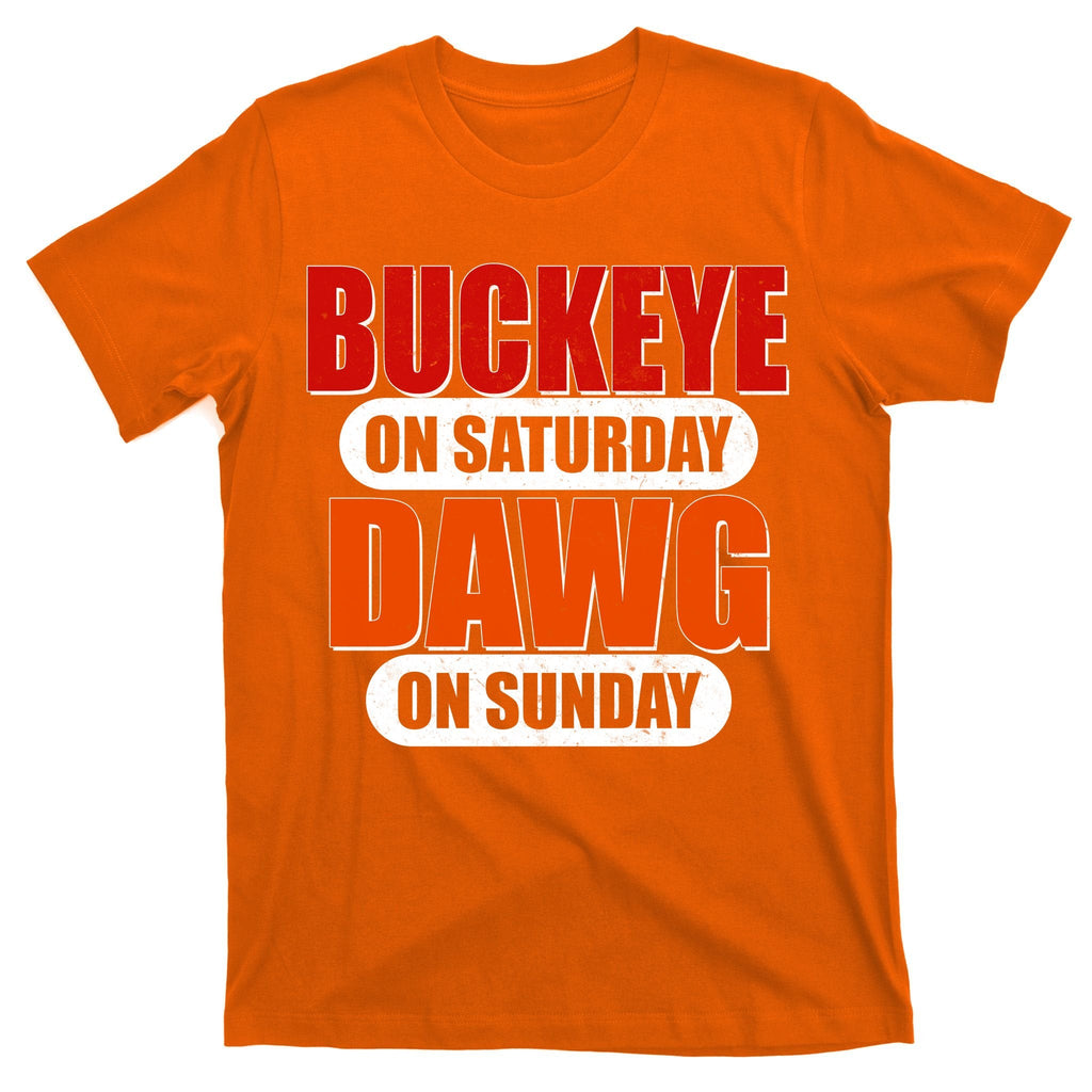 Buckeye On Saturday Dawg On Sunday T-Shirt product image 5