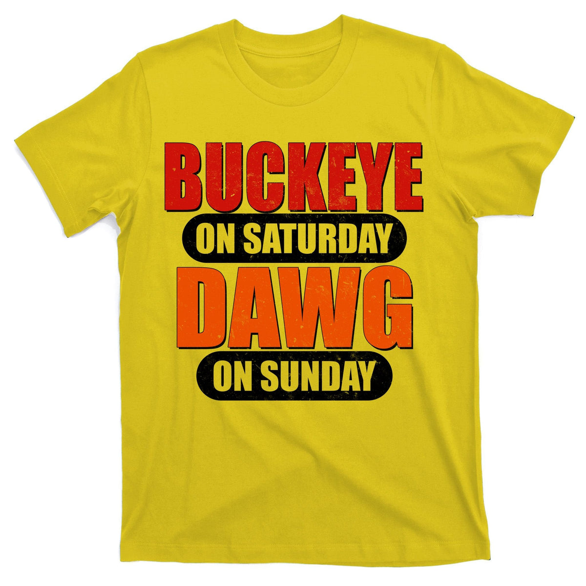 Buckeye On Saturday Dawg On Sunday T-Shirt product image 3