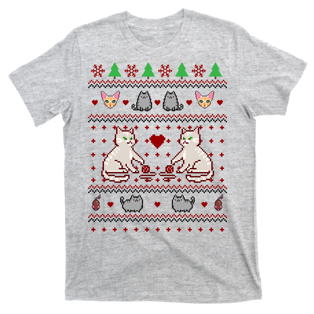 Cat Lover Ugly Christmas T-Shirt product image 9