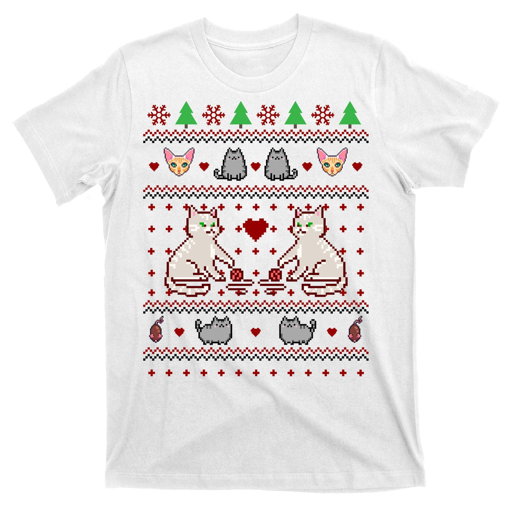 Cat Lover Ugly Christmas T-Shirt product image 11