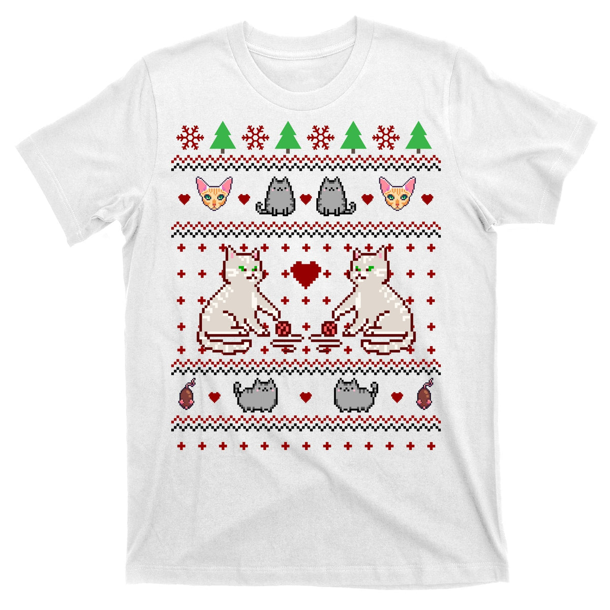 Cat Lover Ugly Christmas T-Shirt product image 11