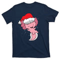 Cute Christmas Axolotl Santa T-Shirt product image 1