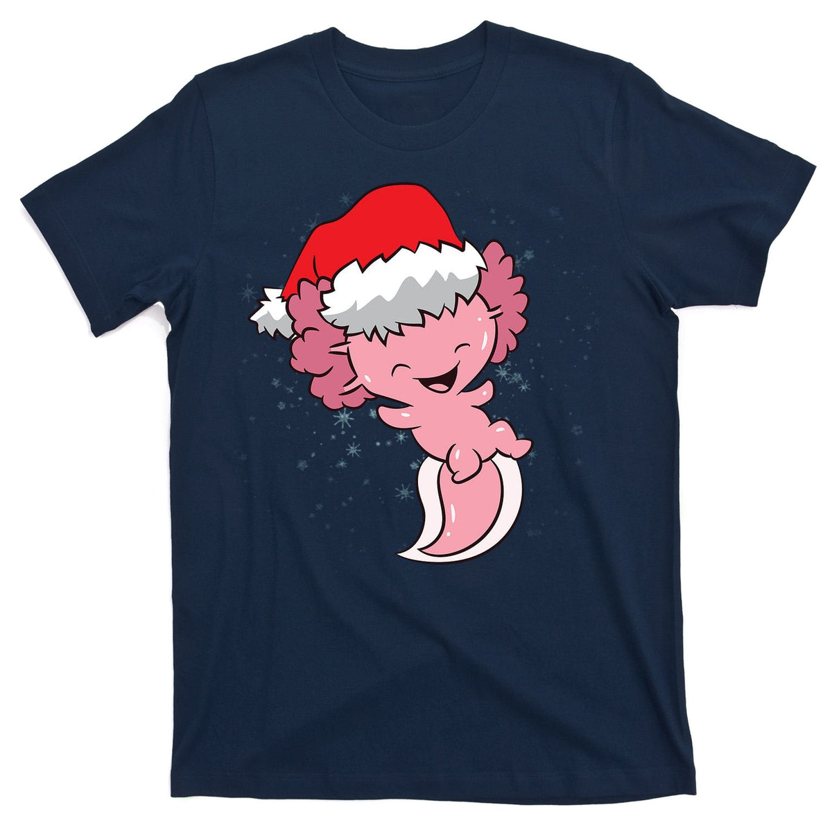 Cute Christmas Axolotl Santa T-Shirt product image 1