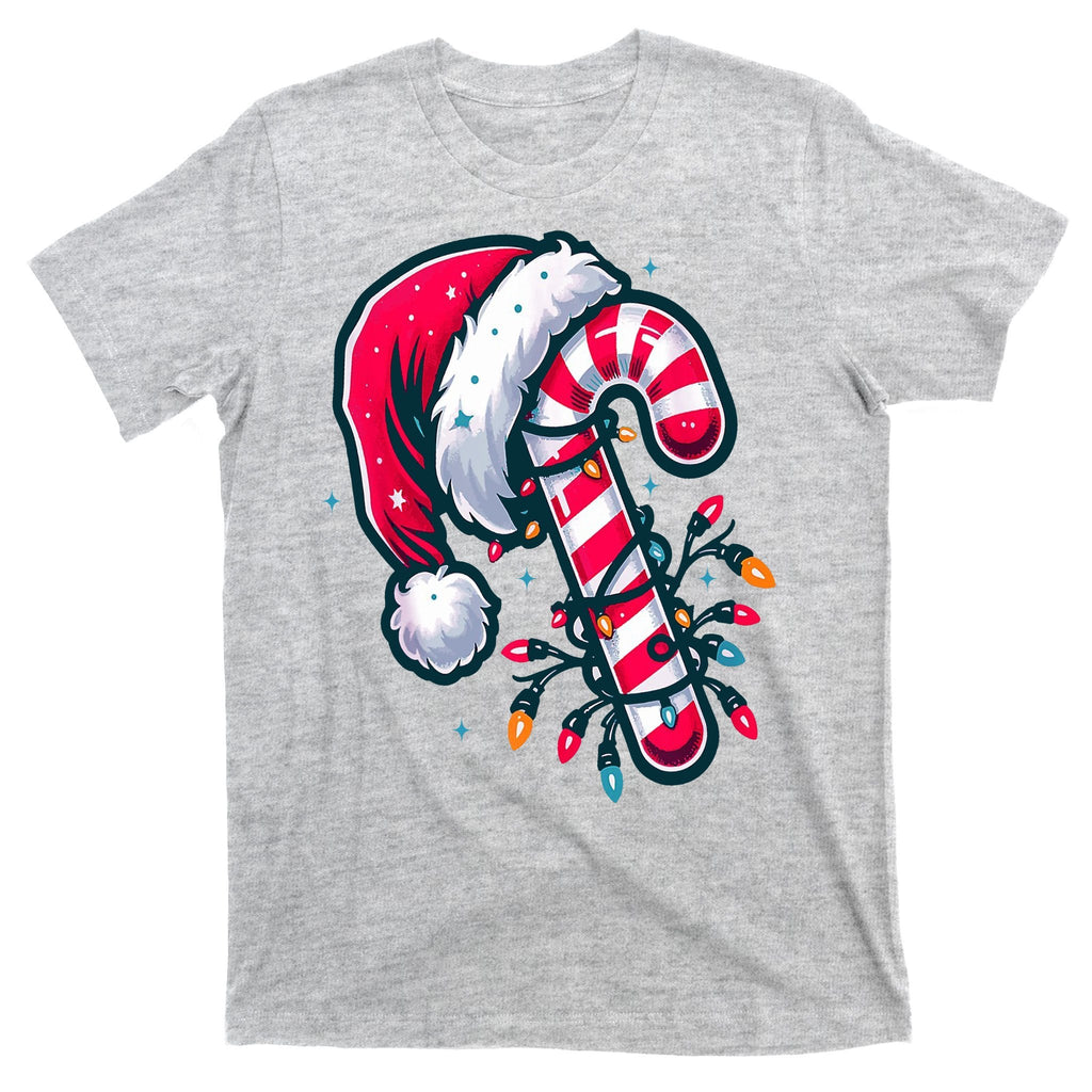 Candy Cane Christmas Lights Holiday T-Shirt product image 9