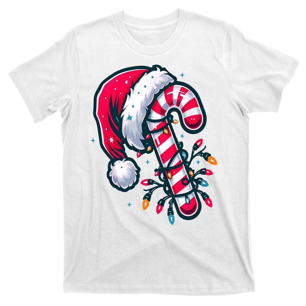 Candy Cane Christmas Lights Holiday T-Shirt product image 11