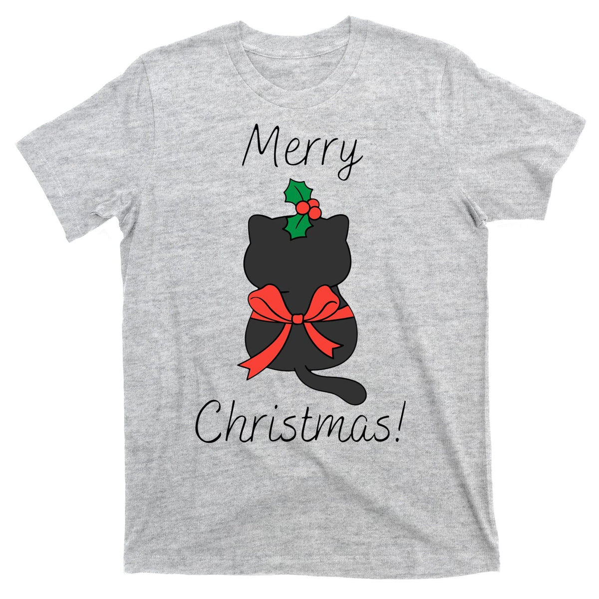 Christmas Cat Rapped Present Bow T-Shirt product image 9