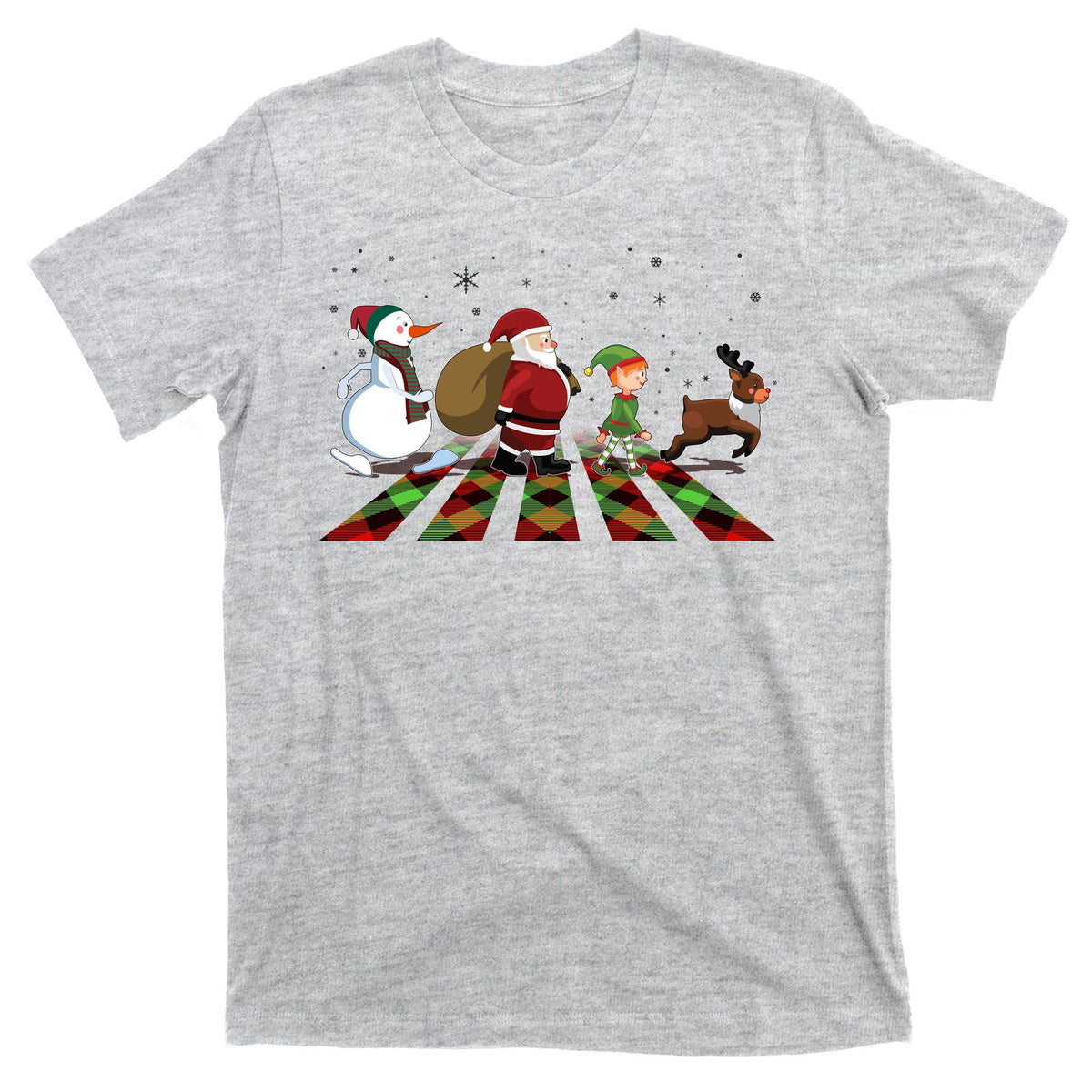 Cute Funny Christmas Road Frosty Santa Elf Reindeer T-Shirt product image 9