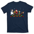 Cute Funny Christmas Road Frosty Santa Elf Reindeer T-Shirt product image 1