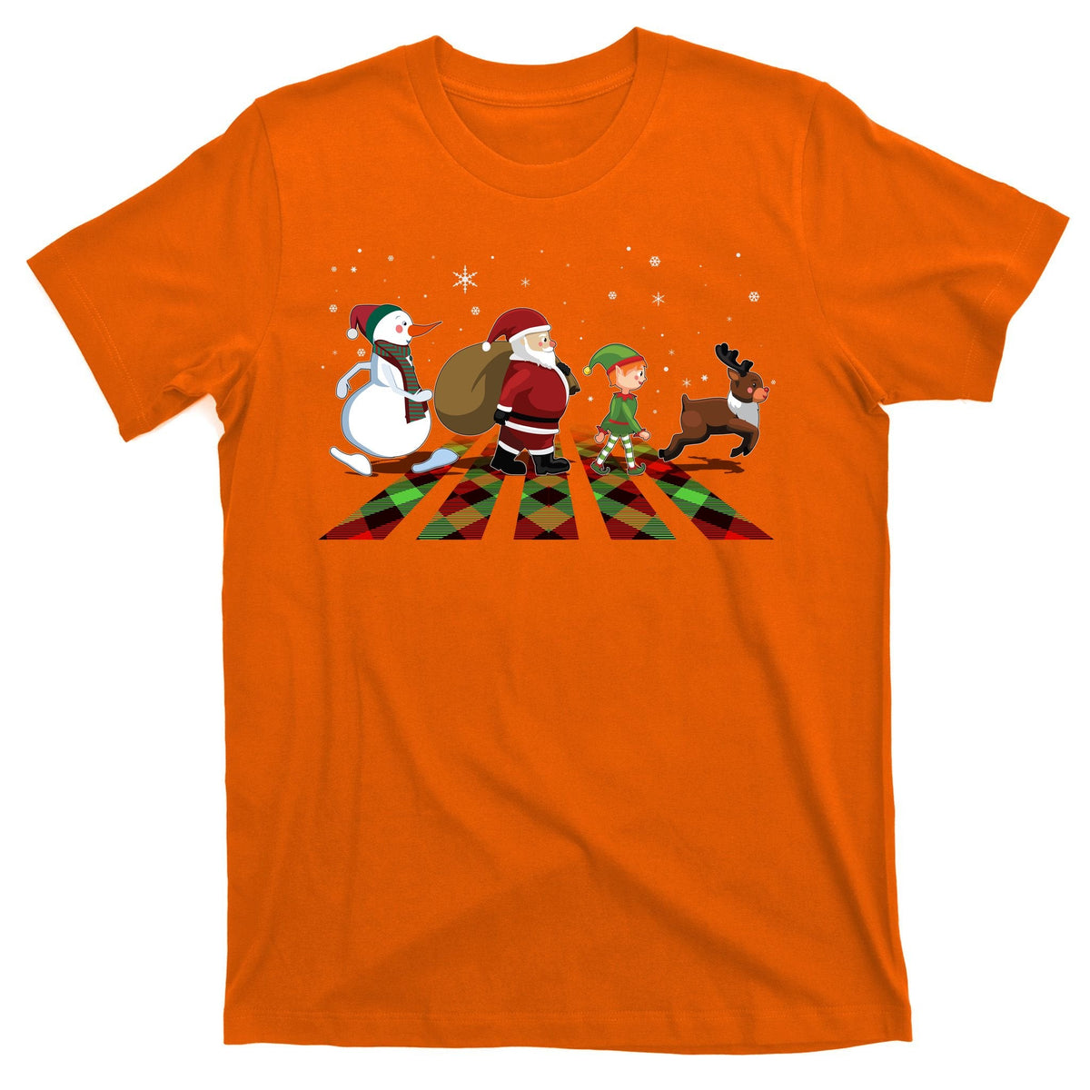 Cute Funny Christmas Road Frosty Santa Elf Reindeer T-Shirt product image 5